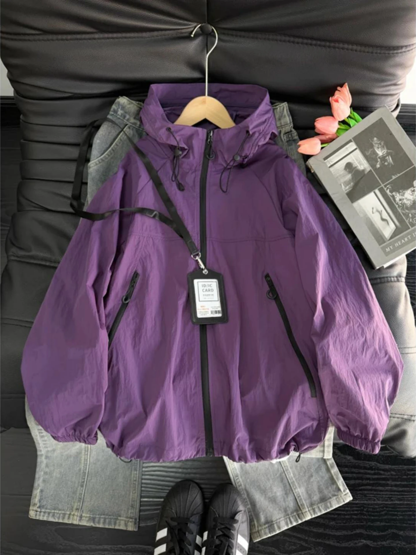 Siyah Açık Hava Kapüşonlu Güne - Men'S Fashion Zipper Jacket incelemesi ve fiyatı