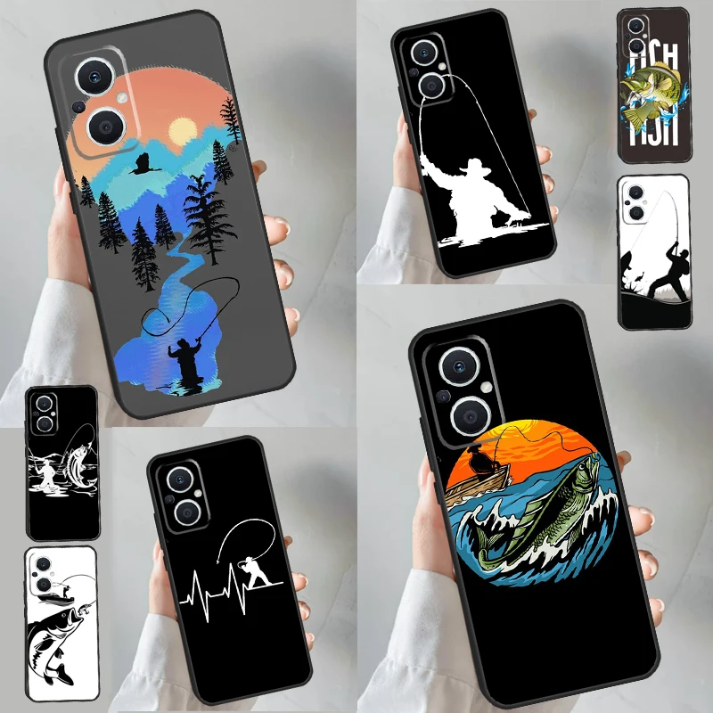 Fishing Fisherman Case For OPPO Find X3 X2 Lite Neo X6 X5 Pro Reno 3 4 5 6 7 8 Lite 8T 2Z 5Z 4Z Phone Cover