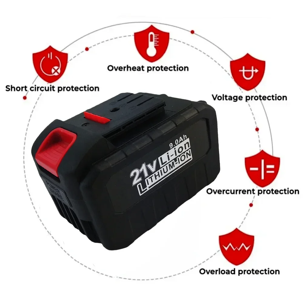 Batería de herramienta eléctrica de iones de litio 21V 3,0/6,0/9.0Ah, adecuada para llaves, taladros y sierras eléctricas inalámbricas Dayi