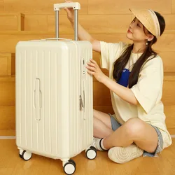 New High-value Suitcase Female Large-capacity Trolley Box for College Students Durable Lockbox Silent Universal Wheel