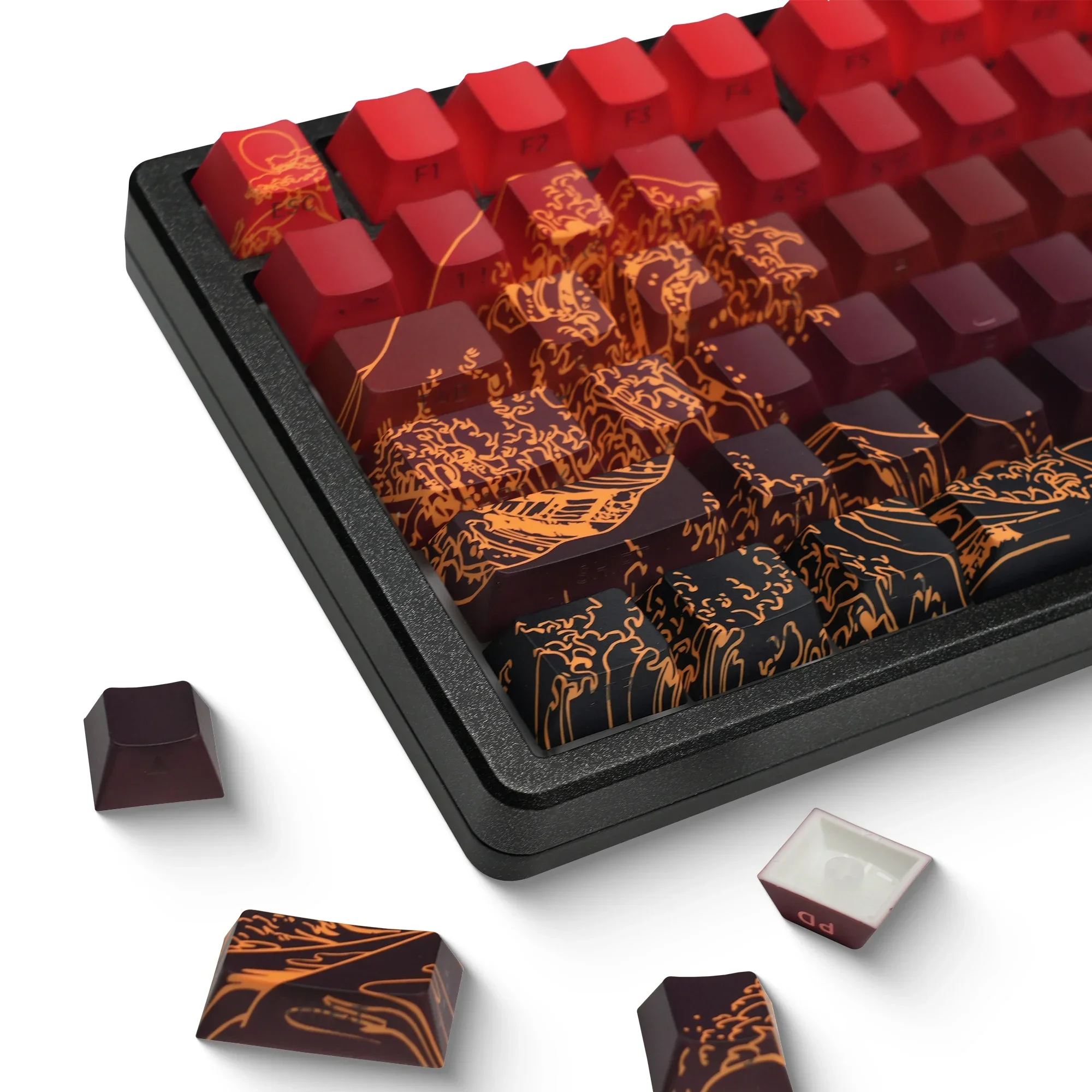 

Original side-engraved transparent keycap PBT creative personality sublimation customization