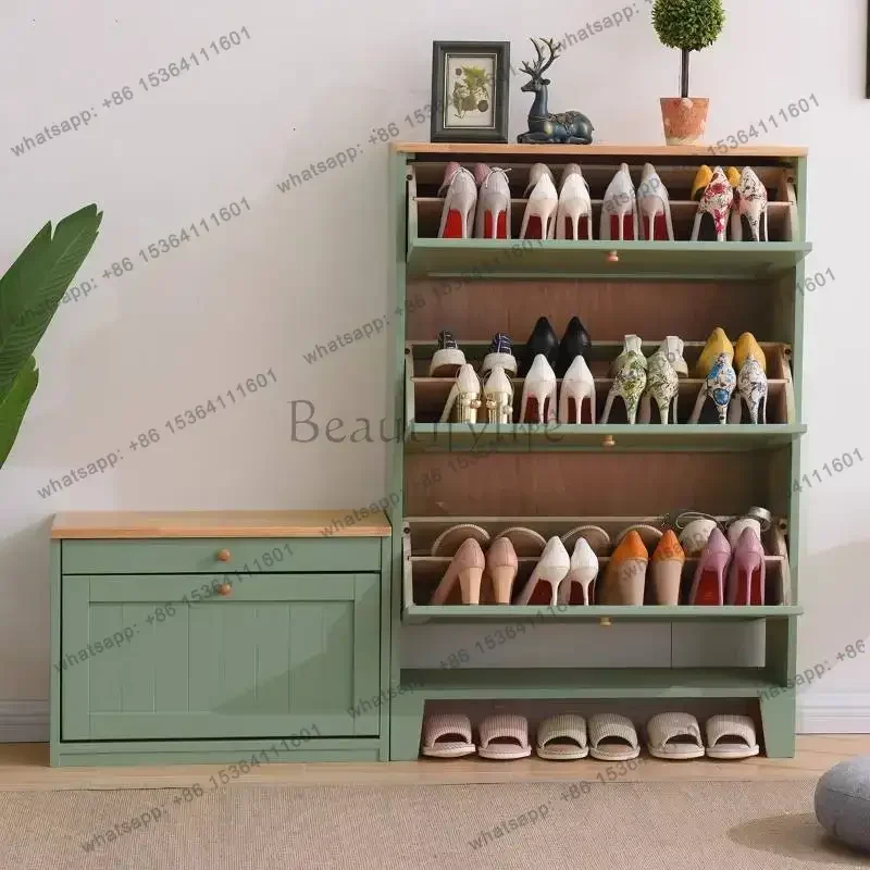 LJY Wooden White Shoe Cabinet Minimalist Organizer Space Saving Shoe Cabinet Corridor Luxury Narrow Sapateira Furniture For Home