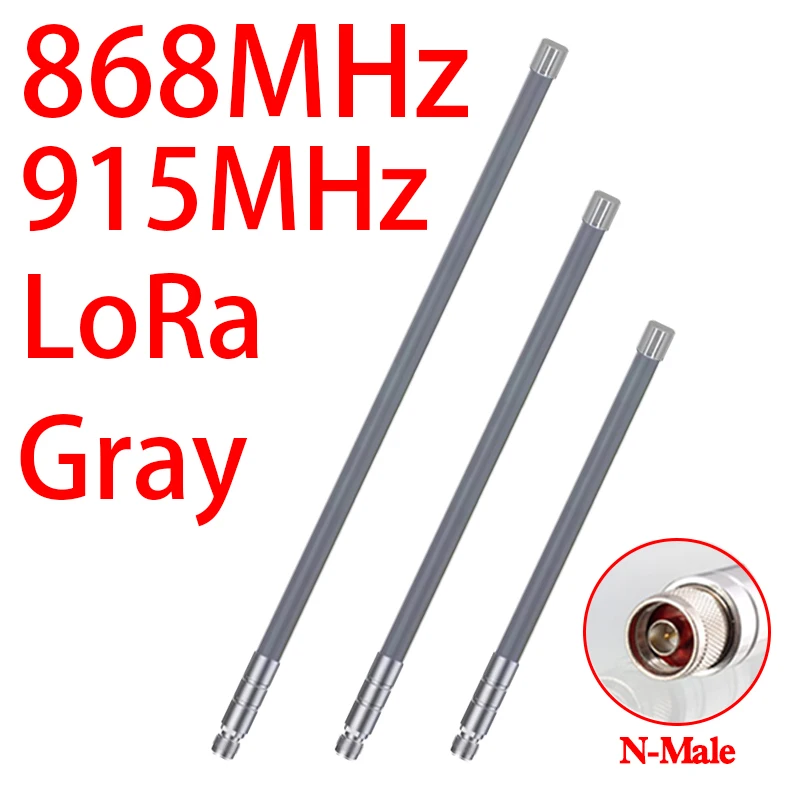 GIZONT Lorawan 868MHz 915MHz Antenna N-type Outdoor OMNI Gray Fiberglass Antenna For Meshtastic Helium Miner Hotspot Antenna