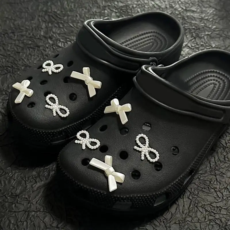 DIY Stylish Bow Shoe Charms For Clogs Slides Sandals Garden Shoes Decorations Charm Set Accessories Kids Gifts