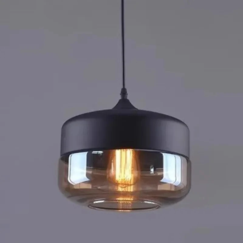 Simple Modern Bar Ceiling chandelier Creative Single Head Bar Hanging light Industrial Retro Glass Pendant lamp