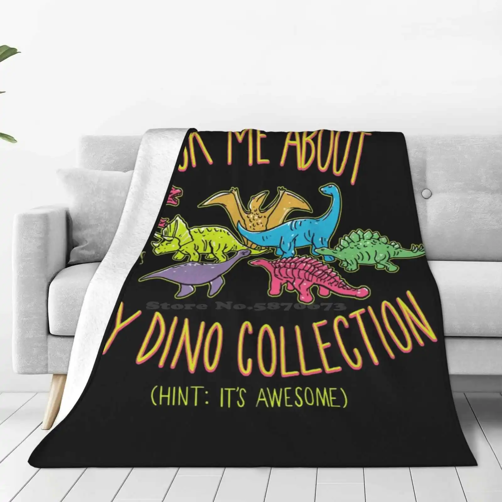 Dino Collection Best Selling Room Household Flannel Blanket Tyrannosaurus Triceratops 80S Toys Retro Brontosaurus Trex T Rex