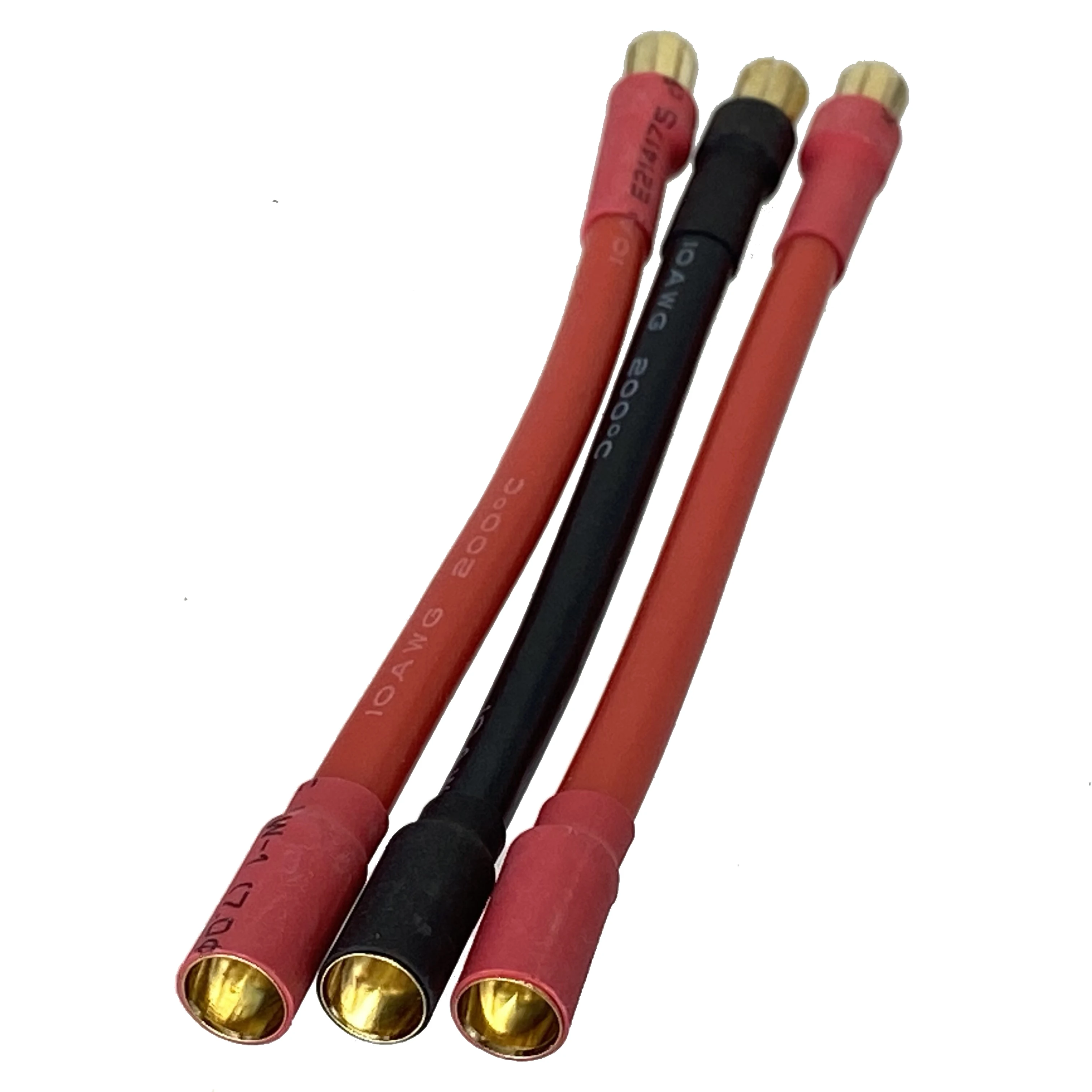 3pcs/set 6.5MM Bullet Male to Female 10AWG 10CM Castle Mambo ESC Extension cable