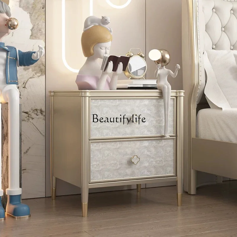 

ls 42Small simple bedside table Household small apartment storage bedside table