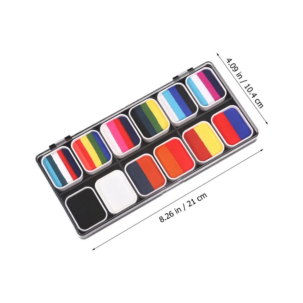 Kit de peinture pour le visage, 1 ensemble, peinture corporelle colorée pour adultes, Palette activée par l'eau, fête d'halloween, Festival de Cosplay, Art de maquillage