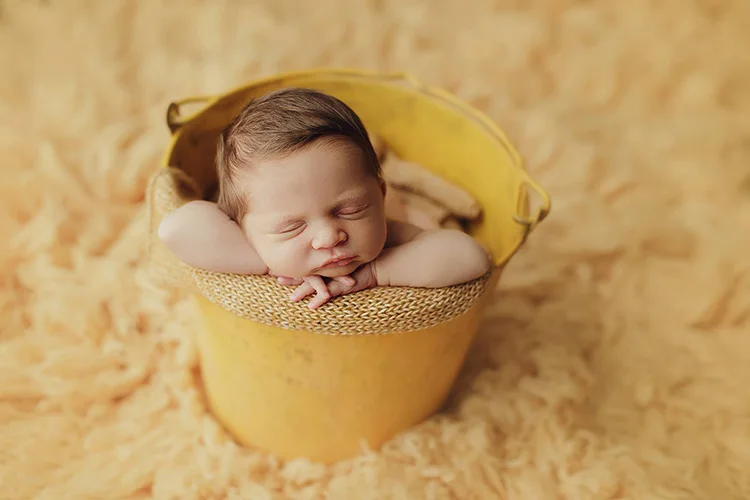 Shining Newborn Photography Props Retro Iron Buckets Baby Posing Containers Do Old Posing Props Baby Shoot Accessories