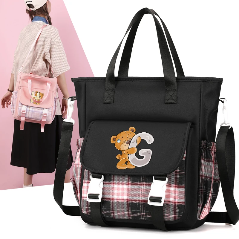 

Anime Bear Shoulder Bag for Teenagers Girl Boy Back To School Bag Men Women Leisure Travel Bag Ladies Handbag Mommy Bag Mochilas