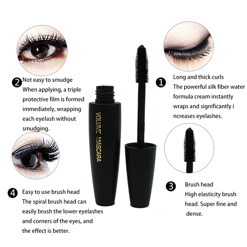 1Pcs Makeup Lash Mascara Waterproof Mascara Eyelash Extension Black Thick Lengthening Eye Lashes Mascara Volume Cosmetics Tools