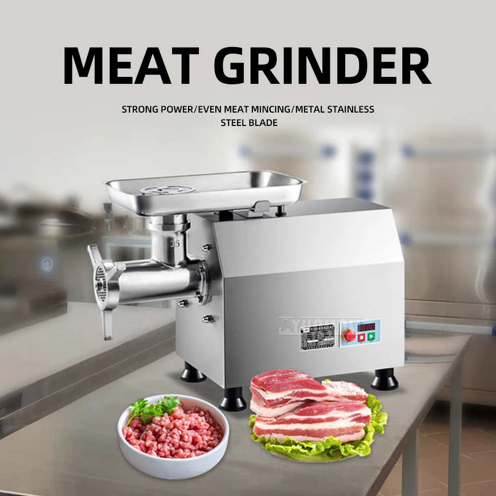 

Electric Stainless Steel Meat Grinder, Commercial, High Power, Fully Automatic, Meat Shop Crusher, TC32S