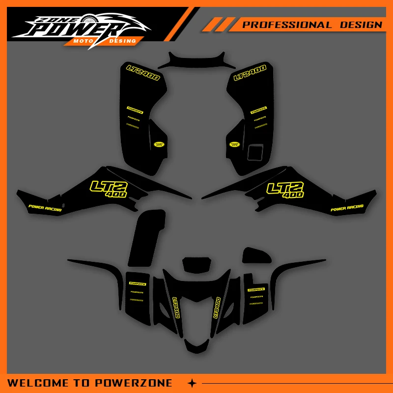 powerzone-モトクロスチームグラフィック背景ステッカーデカールキットスズキ-ltz400-kfx400-2003-2008-kfx-ltz-カスタマイズ番号-01