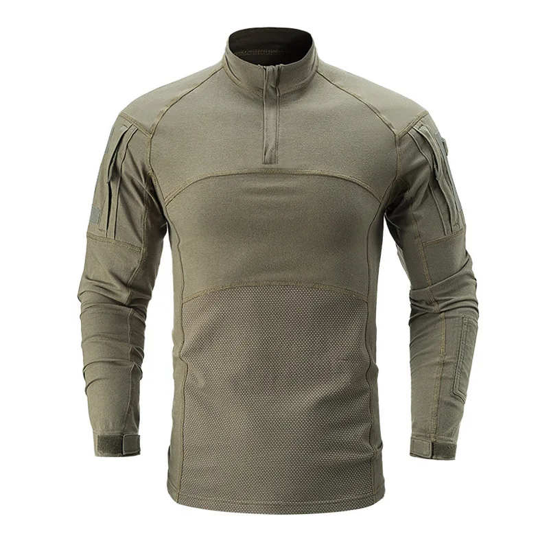 Tactical Combat Shirt for Men, Cotton Military Uniform, Camouflage T Shirt, Multicam US Army Clothes, Camo Long Sleeve Shirt