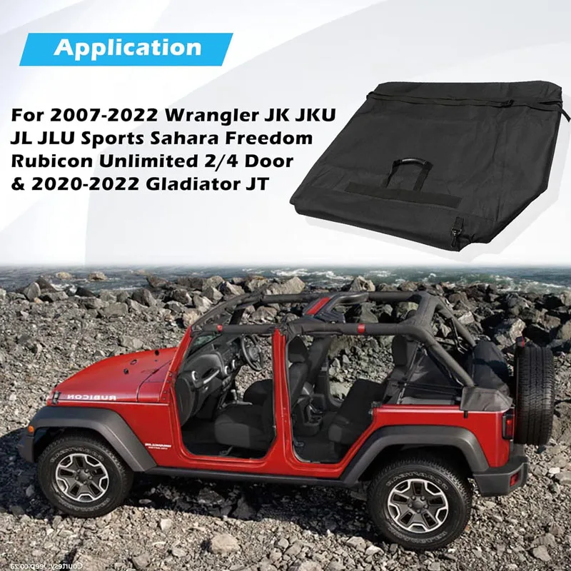 Freedom Panel Hard Top Storage Bag with Handle Compatible with 2007-2022 Jeep Wrangler JK JL 2/4 Door & 2020-2022 Gladiator JT