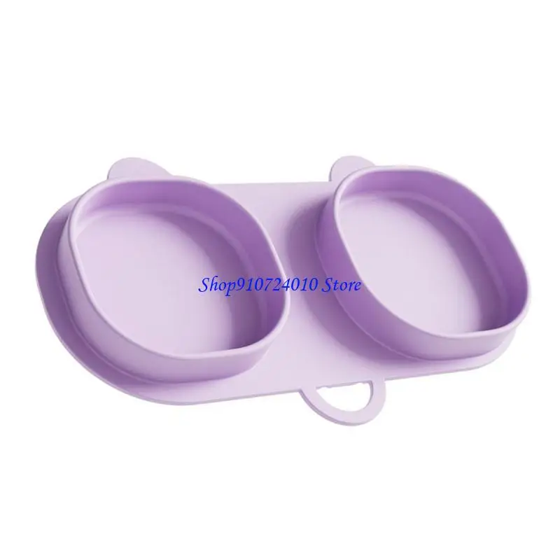 صينية تغذية الأطفال ذات القسم المزدوج 77HD، آمنة للاستخدام في غسالة الأطباق، مقاومة للانسكاب، ضرورية للسفر