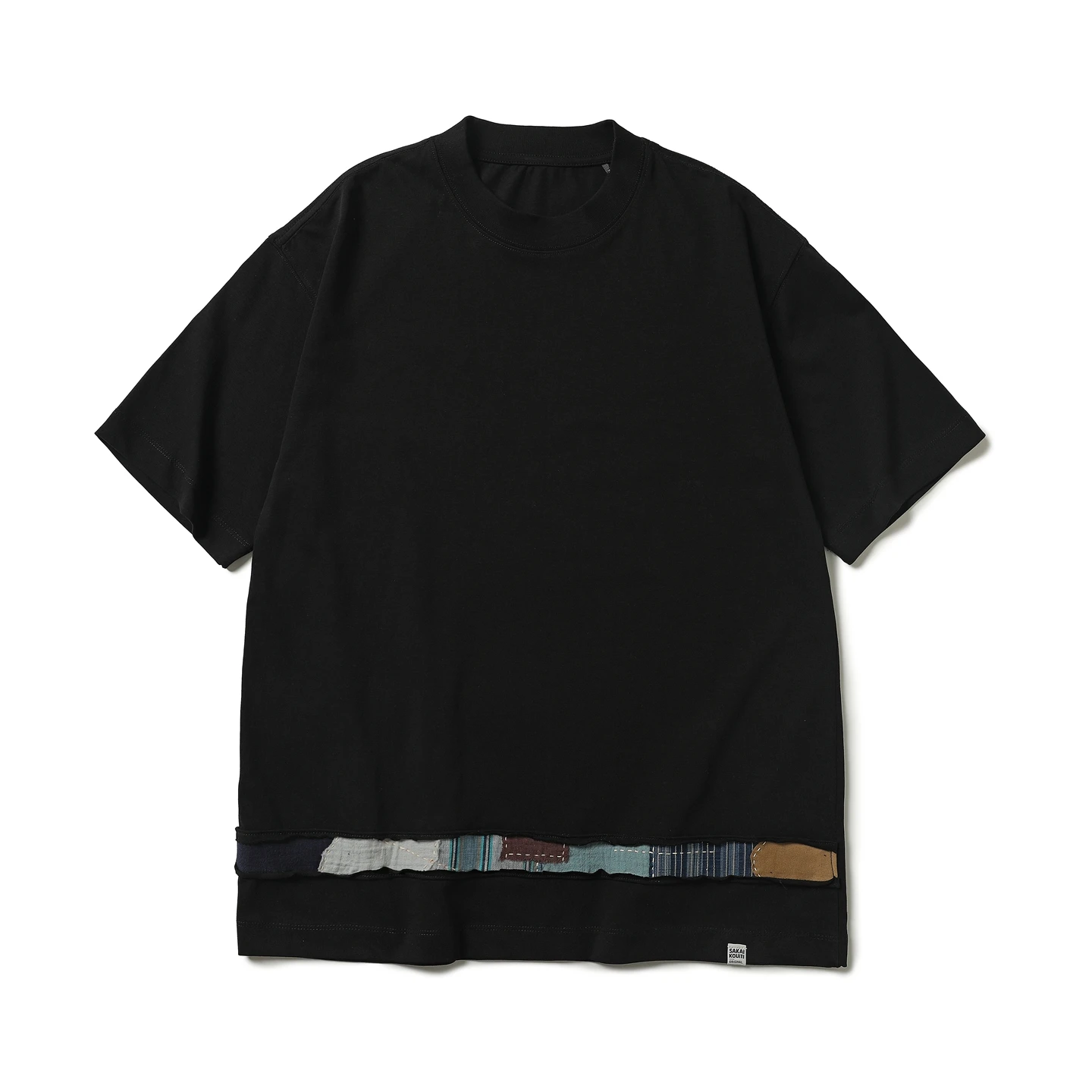 

Ретро-футболка унисекс с оригинальным дизайном, эффектом потертости и нашивками, в японском стиле индиго, винтажная, летняя, повседневная