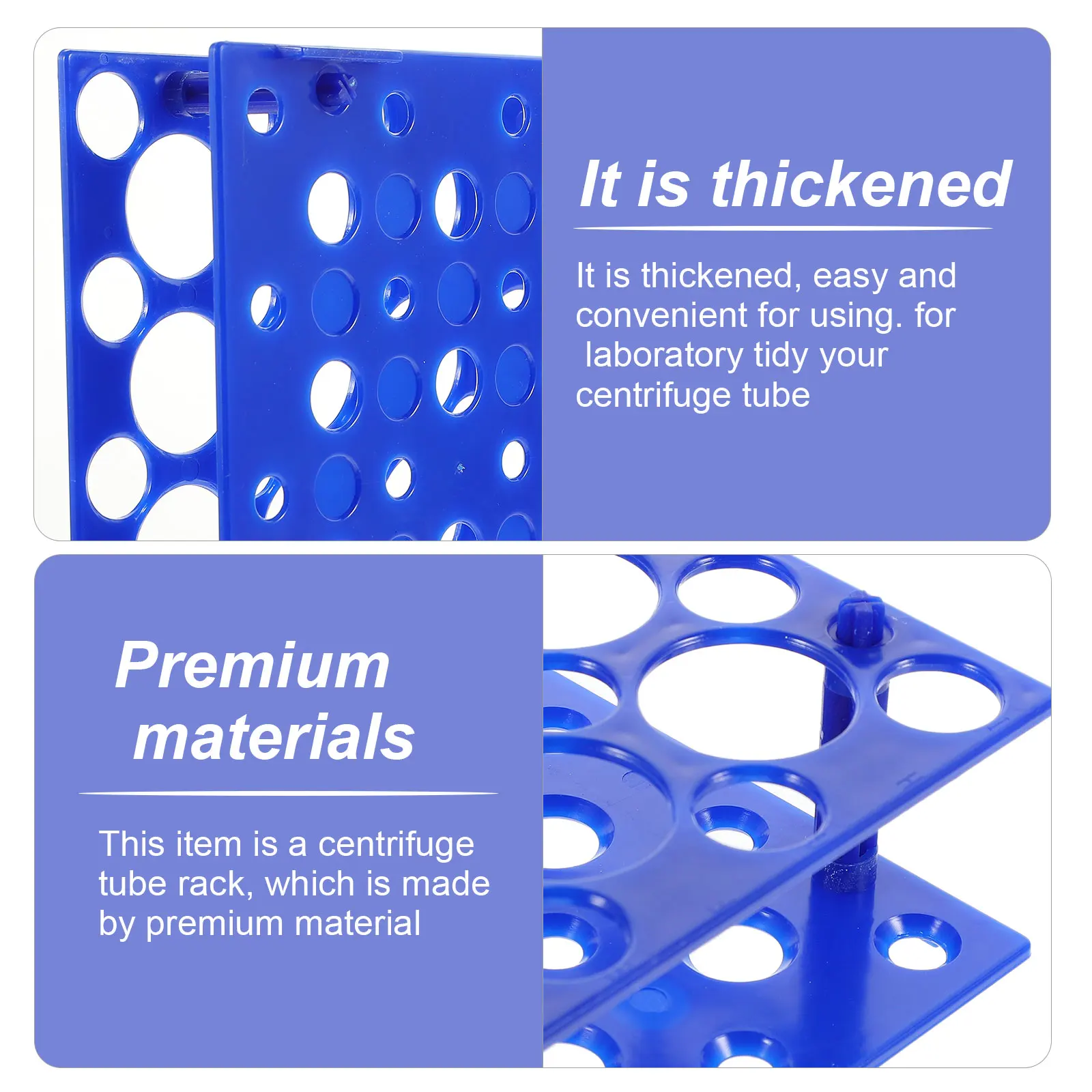 

1pc Tube Rack 15Ml 50Ml Laboratory Holder Clear View Easy Insertion Rack For Centrifugal Tubes Holder