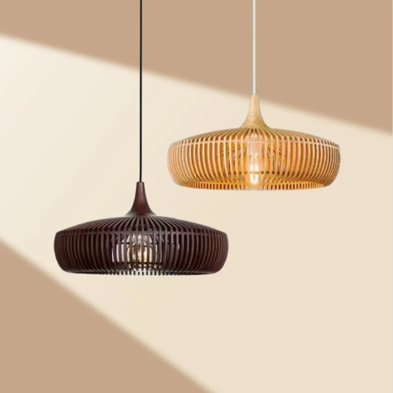 

Clava Dine wooden pendant light birdcage light dining room study living room dining table pendant light