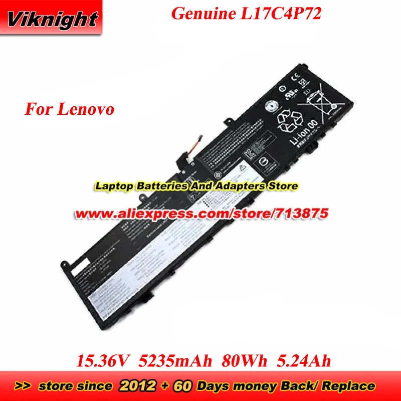 

Genuine L17C4P72 Battery L18M4P71 L17L4P72 L17M4P72 01AY969 01AY968 for Lenovo ThinkPad P1 Gen 1 20MD X1 Extreme 2019 Gen 2 20MF