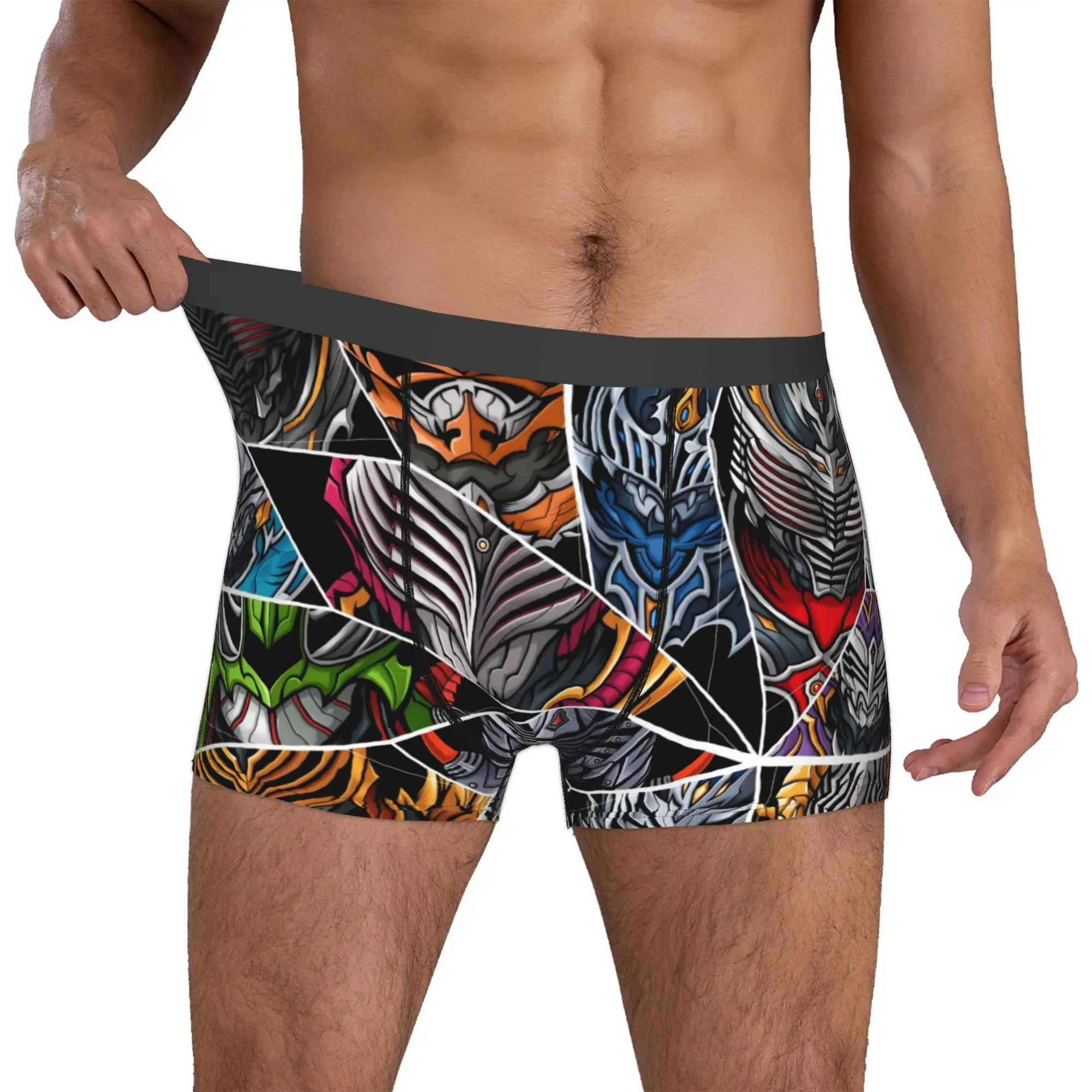 

Custom Male Novelty Kamen Rider Hot Comic Underwear Game Boxer Briefs Stretch Shorts Panties Underpants