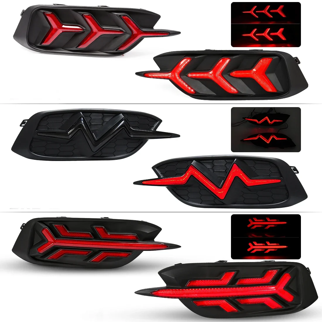 

For Honda Civic 2016 2017 2018 2019 2020 LED Rear Bumper Reflector Light Brake Running Dynamic Turn Signal Car Accessories 12V