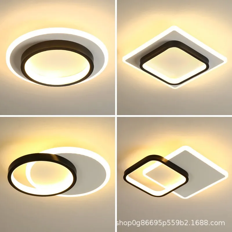 Corridor lights, simple and modern black light lights, Nordic entrance hall staircase lights, cloakroom ceiling lights