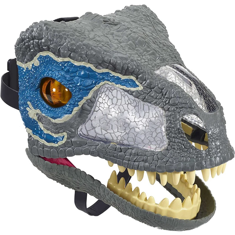 Children's Party Holiday Performance Supplies Moving Mouth Dinosaur Mask Latex Animal Dinosaur Headdress Halloween Party Role Pl