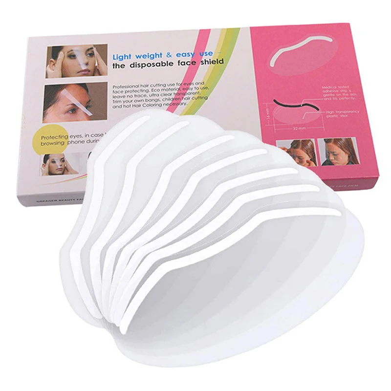 50pcs Eye Protection Hairdressing Mask Hairspray Isolate Haircut Tool Face Protecting Forehead Mask Face Shield Disposable