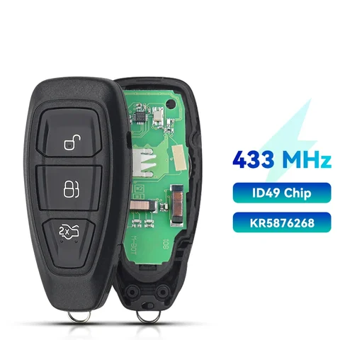 KEYYOU KR55WK48801 умный дистанционный ключ без ключа для Ford Focus C-Max Mondeo Kuga Fiesta B-Max 433/434 МГц ID83 чип