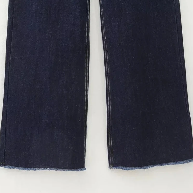 Pantalones vaqueros informales de cintura alta para mujer, Pantalones vaqueros de pierna recta, pantalones vaqueros de longitud completa que