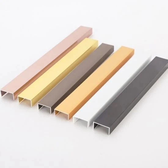 hot sale custom 10mm glass extruded aluminum u channels profile c channel extrusion Aluminum Profiles for shower room