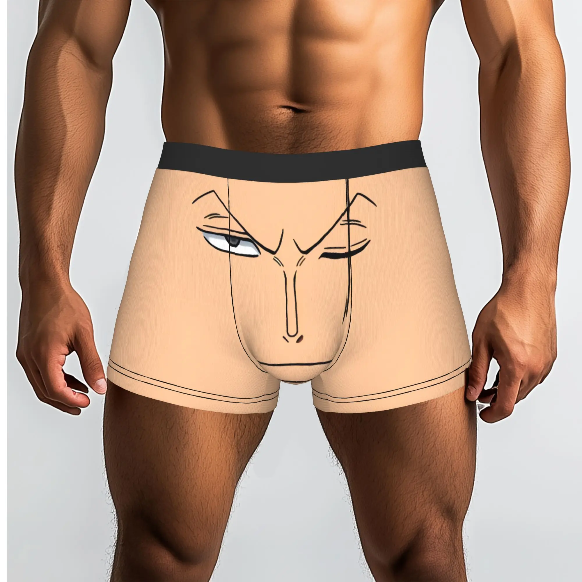 Zoro Face One Piece Underpants Breathbale Panties Male Underwear Print Shorts Boxer Briefs
