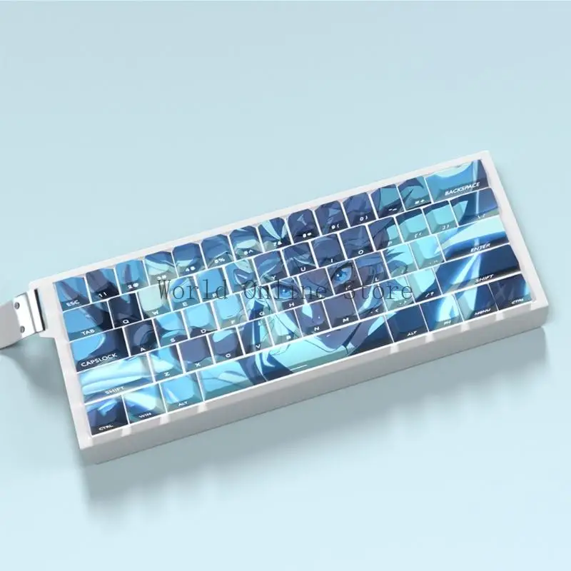 مجموعة keycap Ergonomic Set PBT 74 مفتاح المفاتيح مفاتيح محفورة لـ 61 67 68 87HC