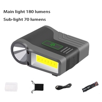 1 PCS Induction Cob Floodhead Light Cap Clip Lamp Sensor Cap Clip Lamp Outdoor Fishing Lamp (Black)