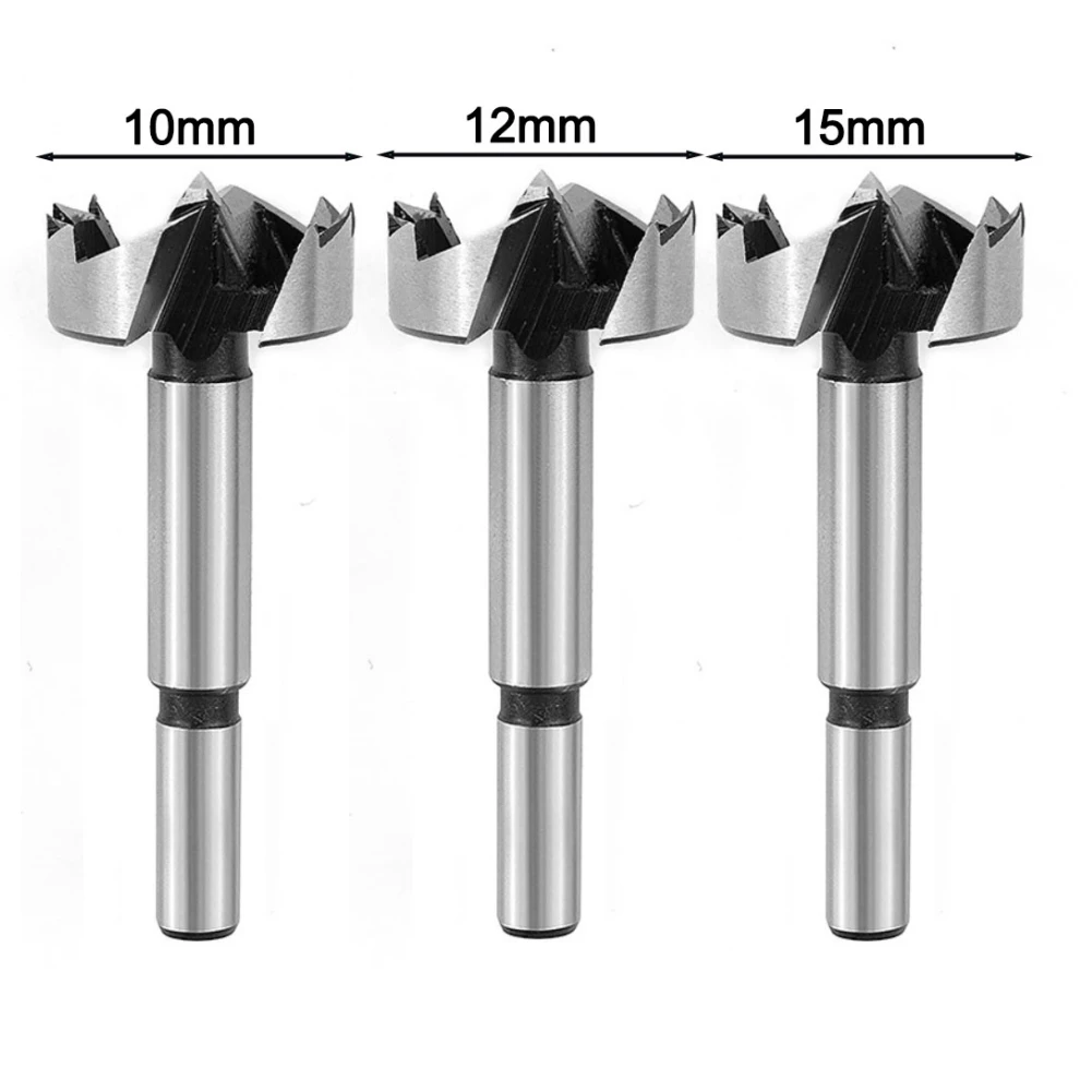 

15° Chip Flute Drill Bit 10mm 12mm 15mm Steel Drill Bit Plate Punch Door Lock And Hinge Drill Bits Woodworking Hole-Cutting Tool