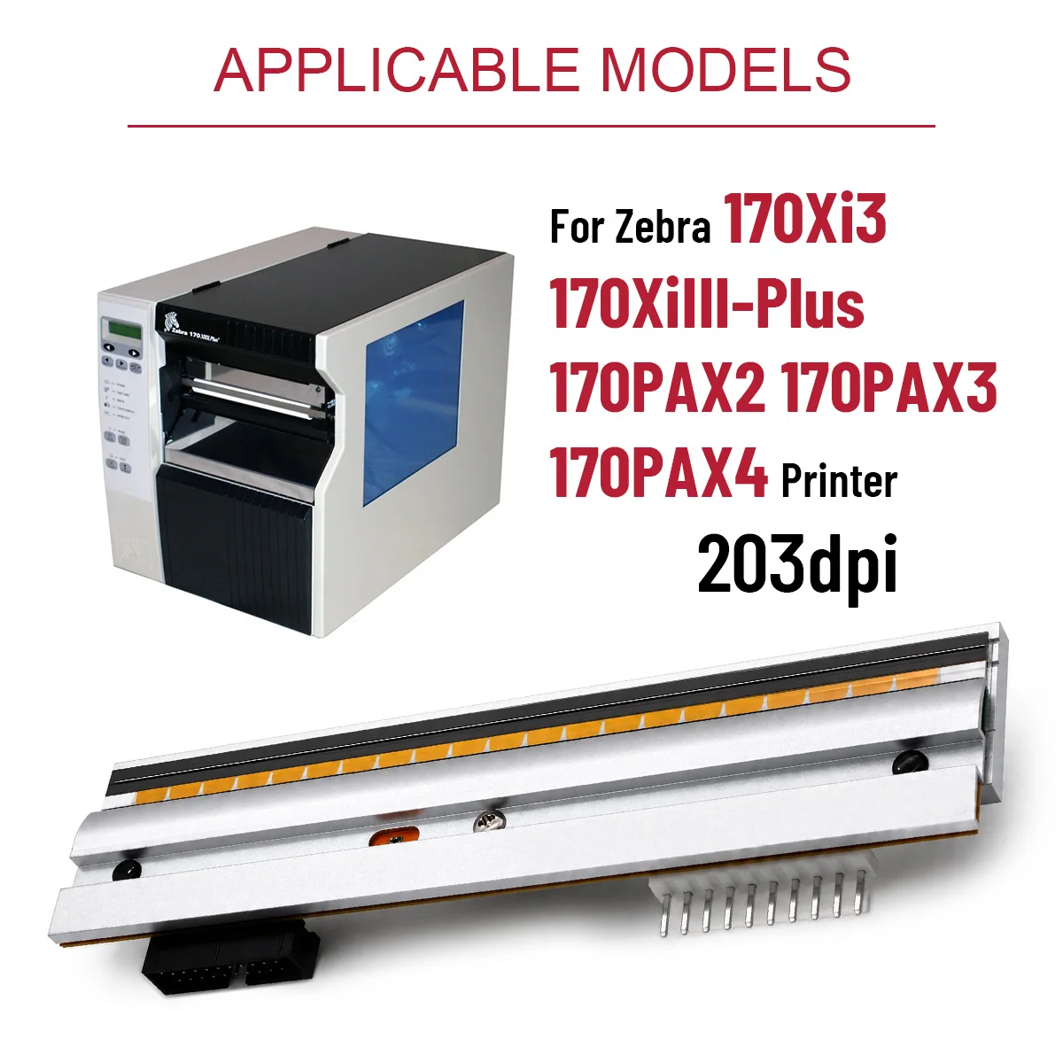 

90-day warranty USA Stock wear-resistant 203dpi Printhead for Zebra 170Xi3 G38000M label printer Head Environmental Packaging