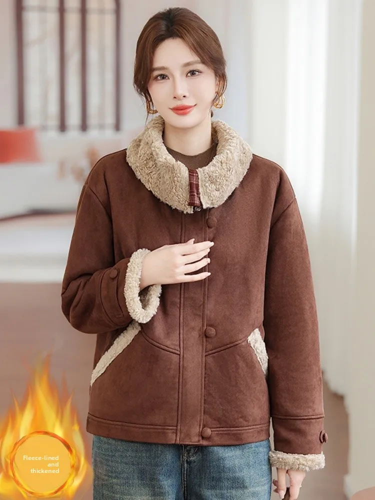 

Утепленная повседневная куртка для женщин среднего возраста, модная, омолаживающая, зимняя верхняя одежда