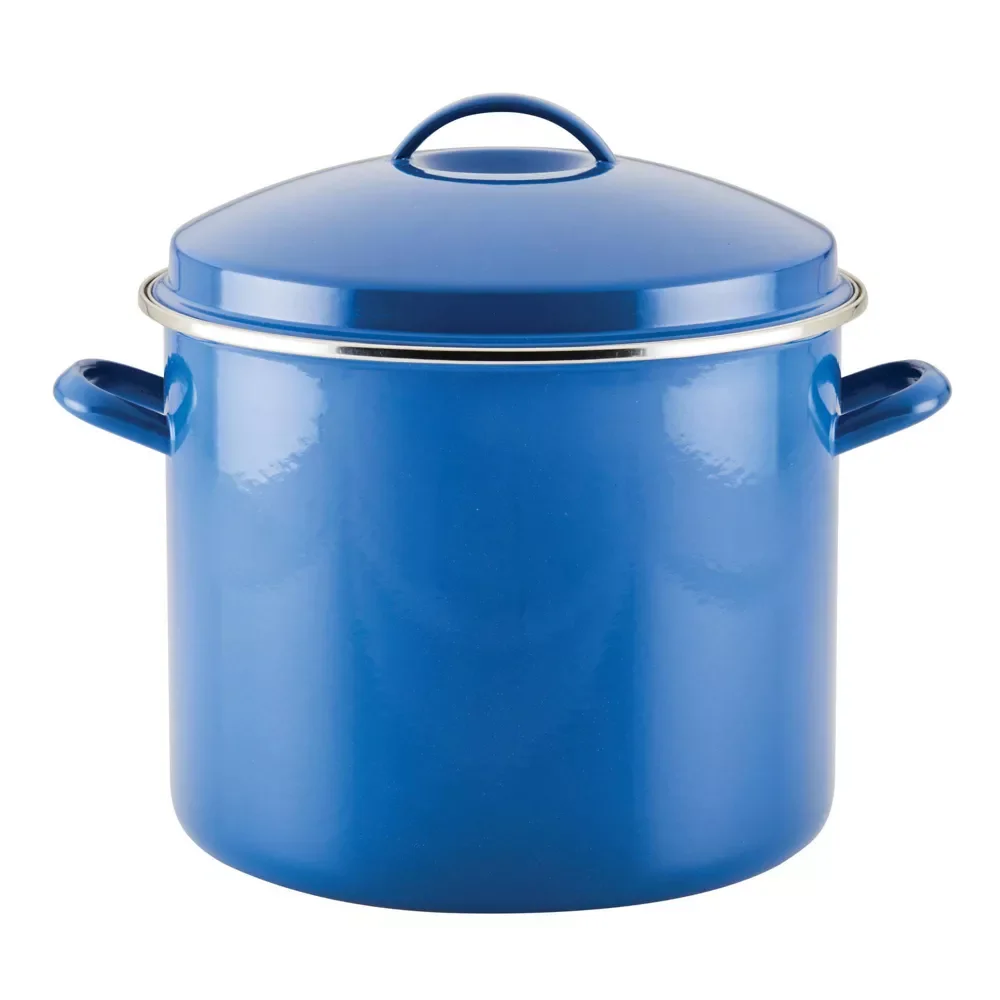 16qt Porcelain Enamel Covered Stock Pot