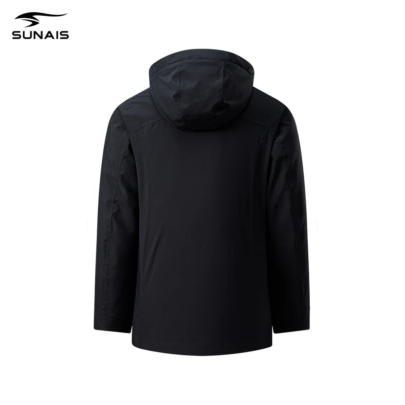 SUNAIS Winter Men's Cotton Jacket Hooded mid‑length Warm Coat Training Sports Team Uniform Graphene Inner Lining 630705