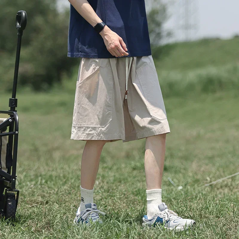 

Летние повседневные шорты-карго с карманами для мужчин, японские мешковатые шорты Cityboy на шнурке, новинка 2025, Y2K, бермуды для мужчин