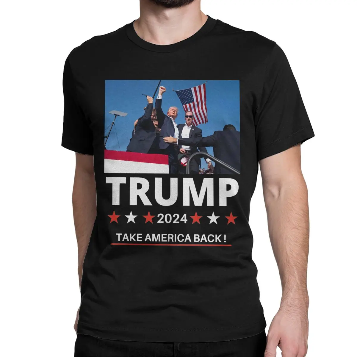 Trump Assassination 2024 Election Rally Men Women's T Shirts Take America Back Vintage Tees T-Shirts Cotton Summer Tops