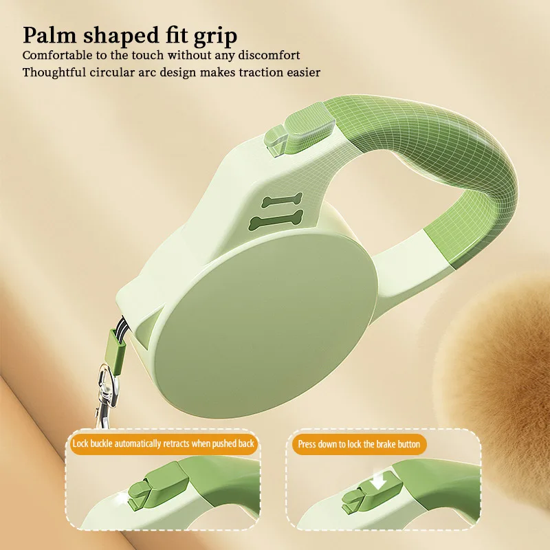 

3/5m Retractable Dog Leash Small Medium Dogs Cats Automatic Durable Strong Pet Nylon Lead Walking Traction Roulette Pet Supplies