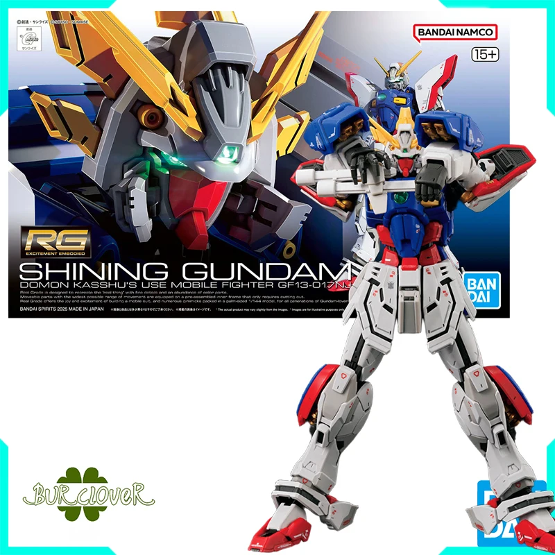 

Bandai Original GUNDAM RG SHINING GUNDAM Anime Action Figure Assembly Model Toys Collectible Model Ornaments