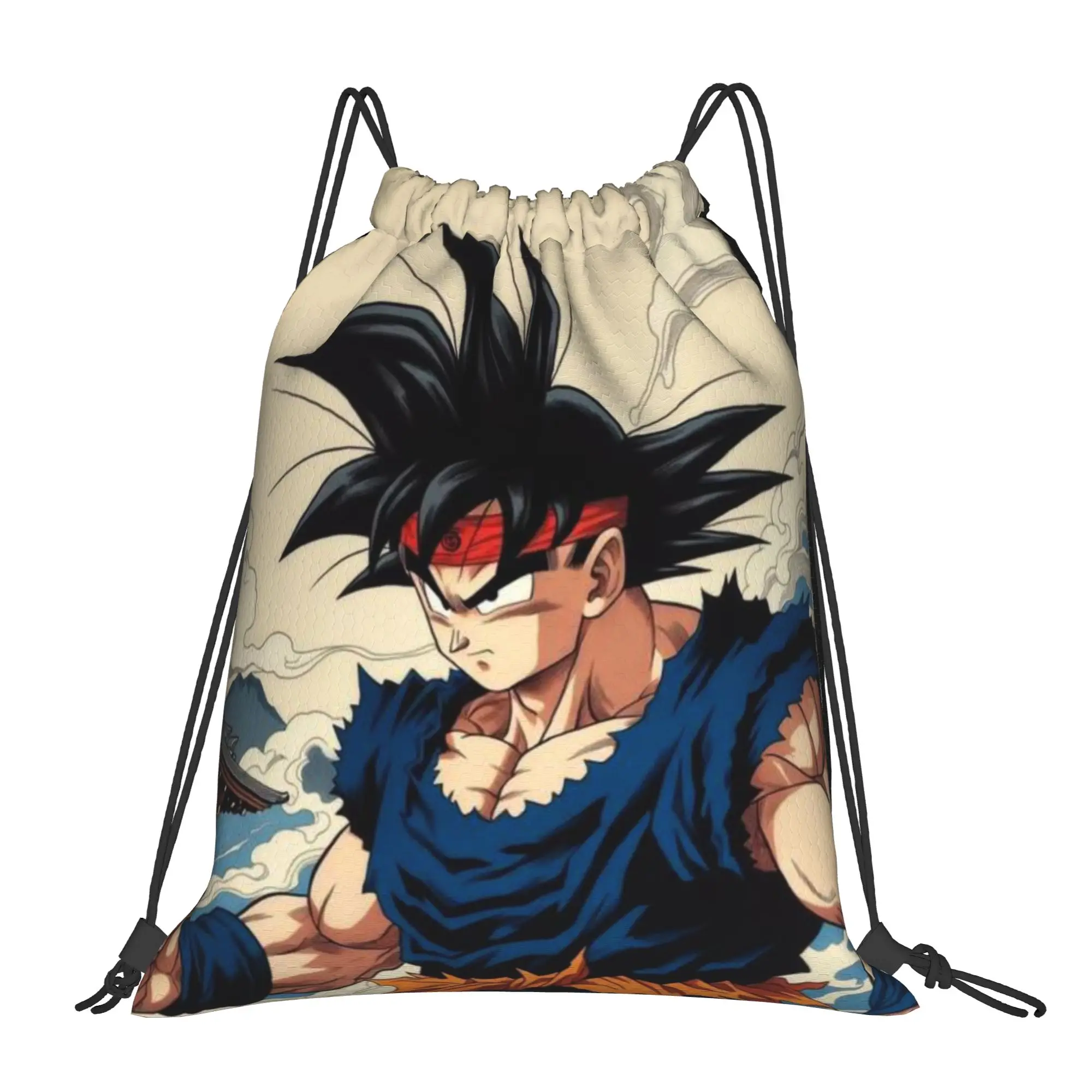 

Многофункциональный карманный рюкзак Son Goku (2) Dragon Ball для мужчин и женщин, дорожная сумка для подростков, сумки на шнурке с принтом