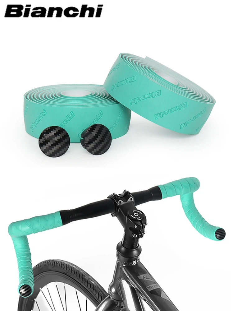 AliExpress BIANCHI Road Bicycle Handlebar Tape Ultralight Non-Slip Shock Absorbing Belt Wear-Resistant Cycling Strap For Road Bike Parts