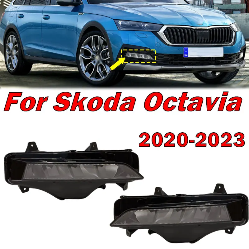 5E3941699 5E3941700 For Skoda Octavia 2020 2021 2022 2023 Auto Parts Front Bumper LED Fog Lamp Daytime Running Light Assembly