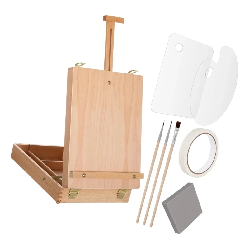 Desktop Wooden Painting Stand for Students and New Artist Use 