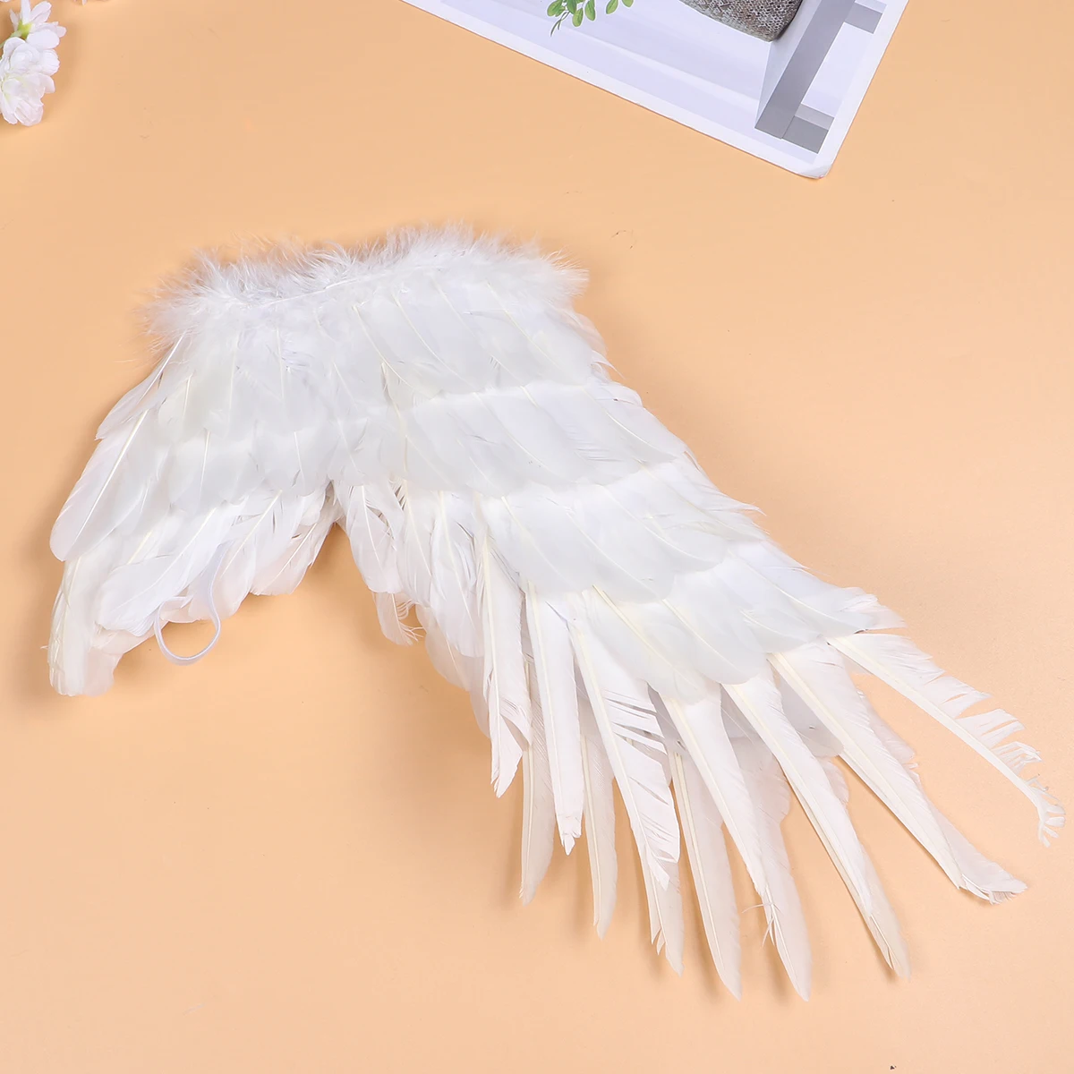 

1 pc White Fairy Wings Costume Angel Wing Cosplay Decor for Halloween Kids Party Lightweight for Adults